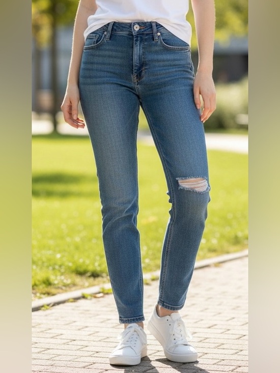 rag & bone Denim - Rag & Bone High Rise Ankle Skinny Jeans Pamela Distressed Size 24 NWT